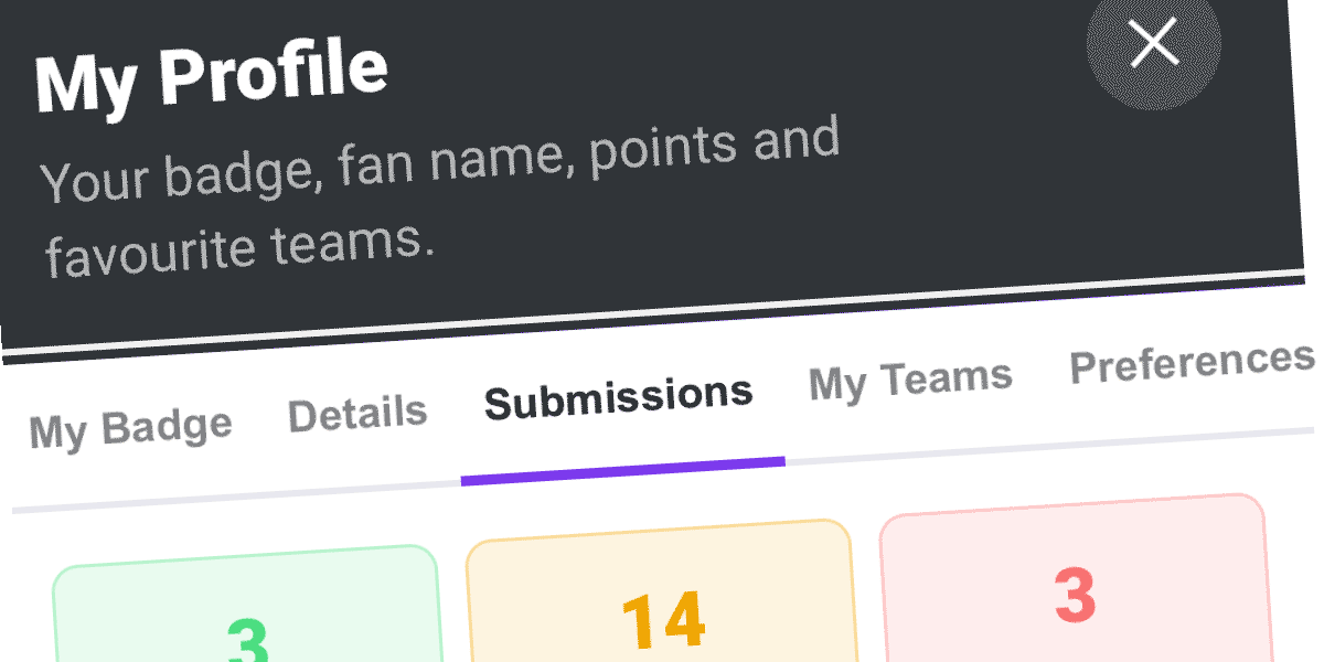 a section image of the profile page