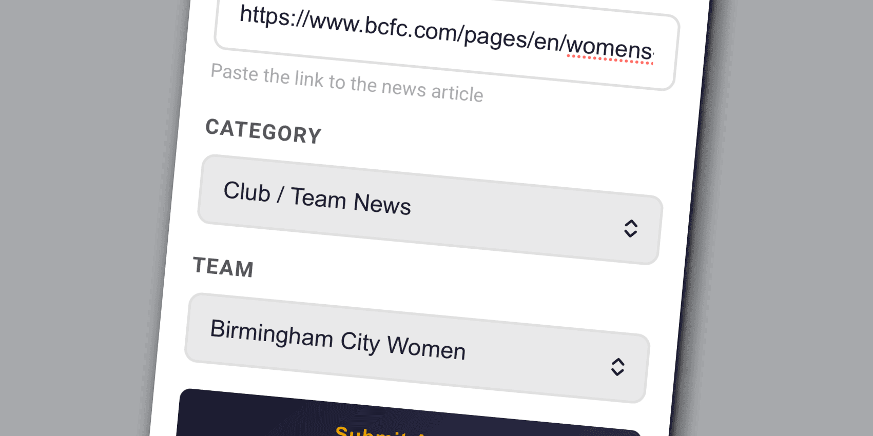 a picture of the news submission window